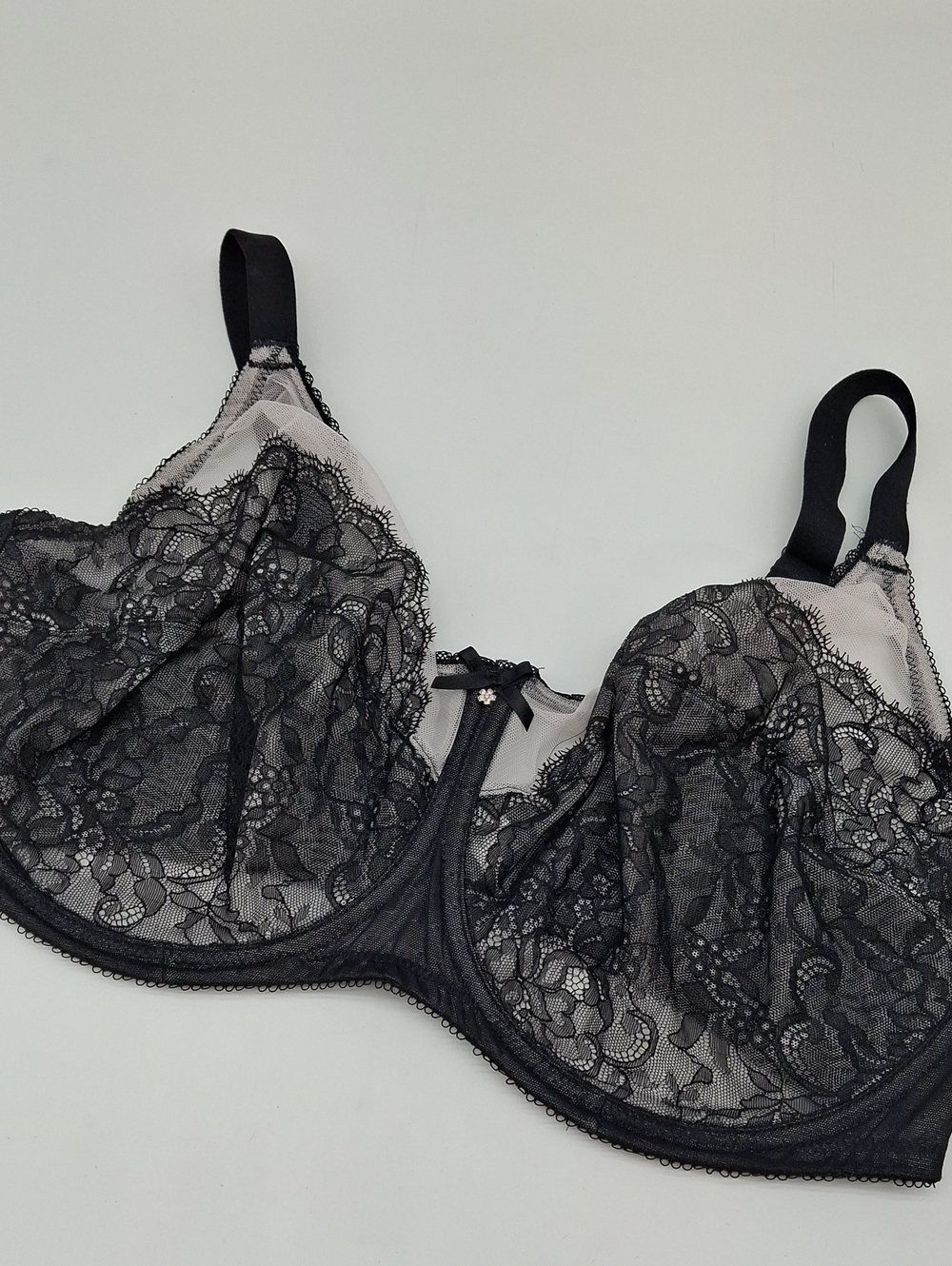 Wacoal Retro Chic Bra Mesh Lace Bra Black 42DDD